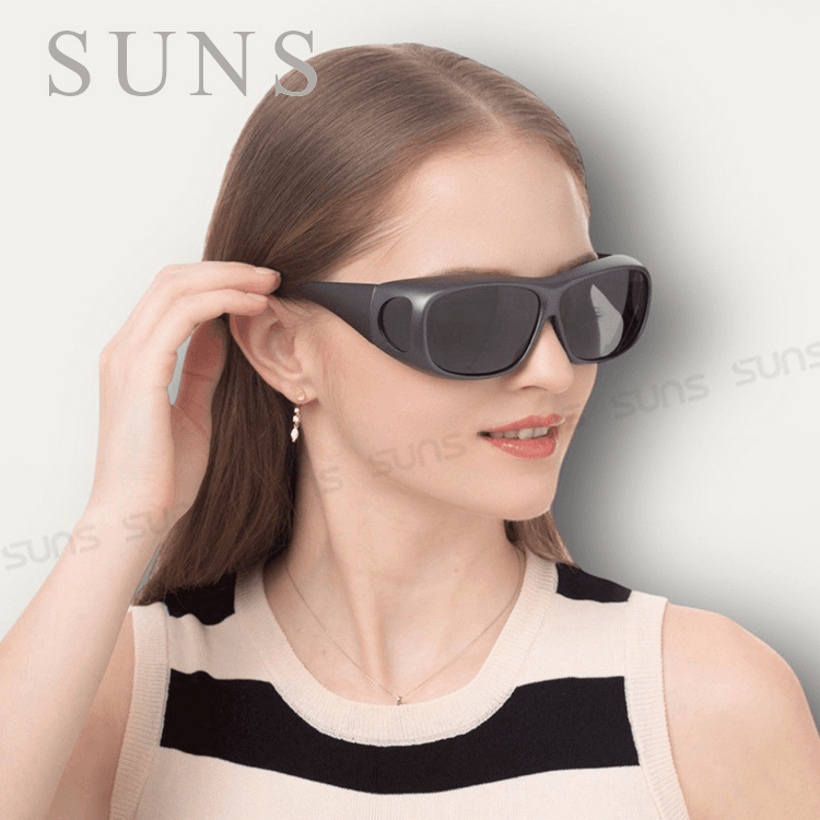【suns】砂黑鋁紫偏光太陽眼鏡  抗UV400 (可套鏡) 2