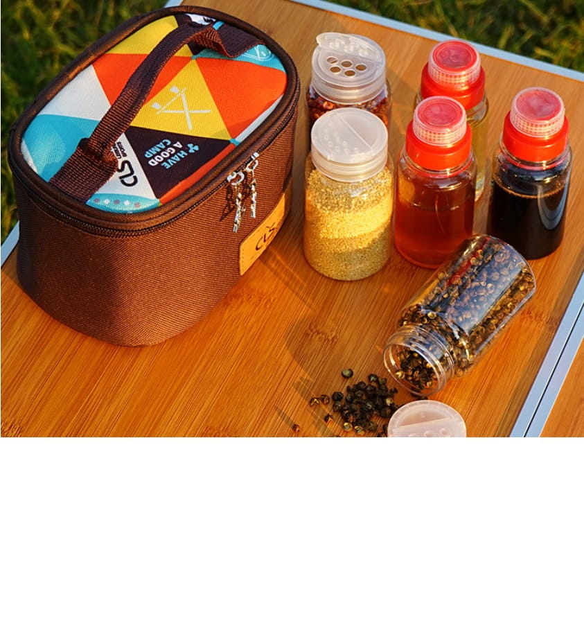 迷你調味瓶 户外露營燒烤調味料罐 厨房收納調料盒(含收納袋) 2
