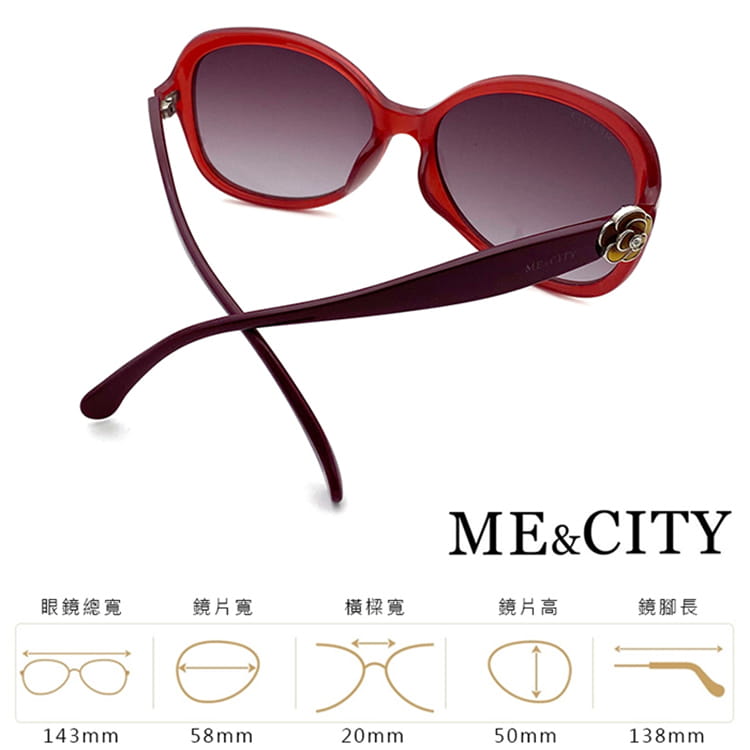 【ME&CITY】 義式典雅簡約太陽眼鏡 抗UV400 (ME 1208 E06) 10
