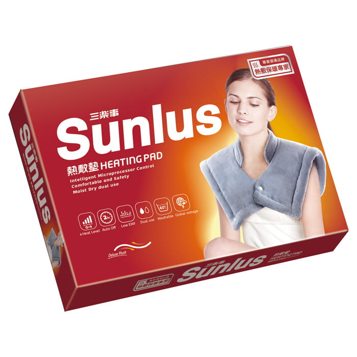 Sunlus頸肩雙用柔毛熱敷墊 0