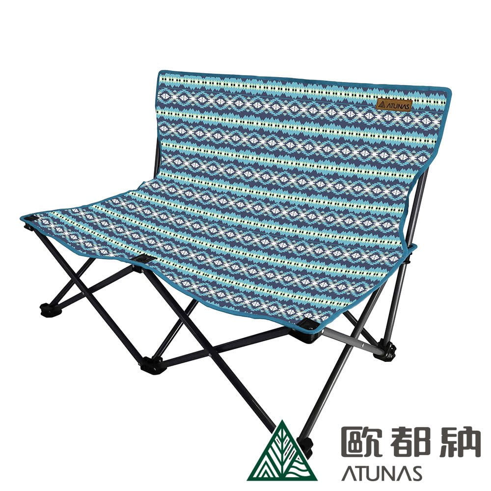 (登山屋)圖騰雙人折疊情人椅(A1CDCC08/露營/野餐/烤肉/折疊椅) 0