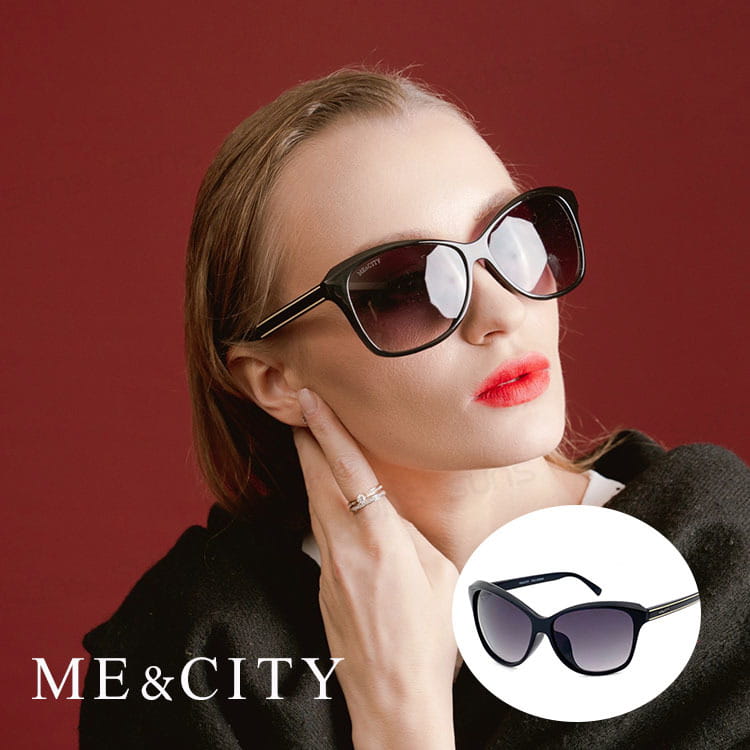 【ME&CITY】 極簡約雙色時尚太陽眼鏡 抗UV (ME 120024 L000) 0