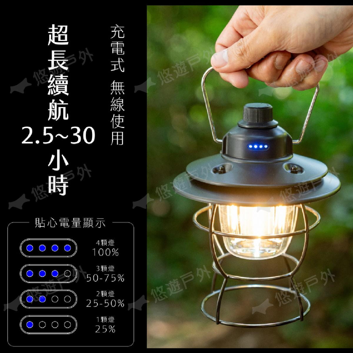 【KINYO】冷暖三色溫LED露營燈 CP-015 悠遊戶外 6