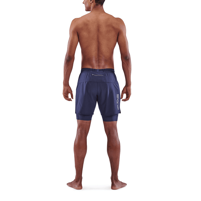 【澳洲SKINS壓縮服飾】澳洲SKINS-3系列訓練級二合一壓縮短褲(男)海軍藍ST0030107 6