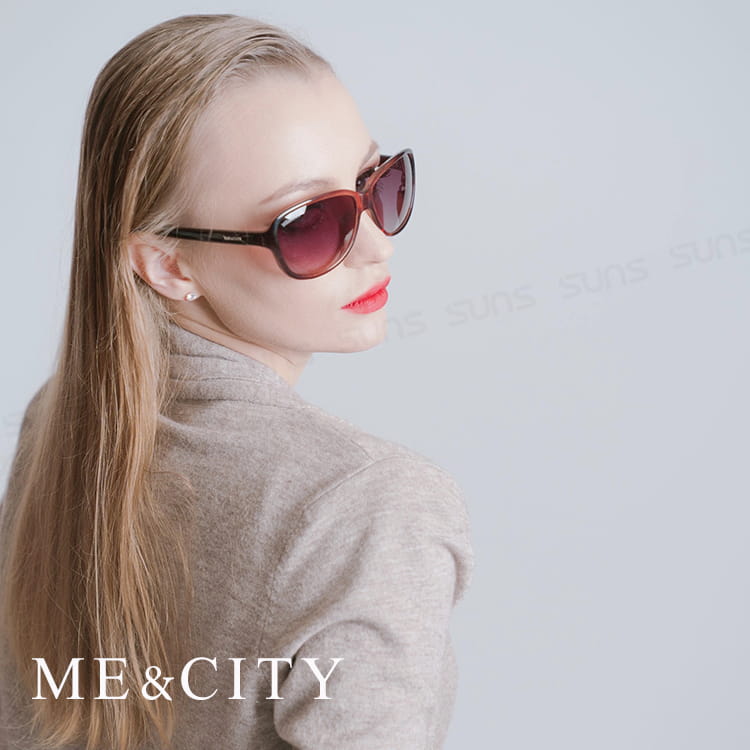 【ME&CITY】 甜美心型鑲鑽太陽眼鏡 抗UV (ME 120064 E124) 3