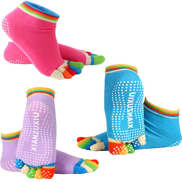 瑜伽五指襪 防滑襪 彩色五趾運動襪 機能型彩色運動瑜珈襪【SV6394】 2