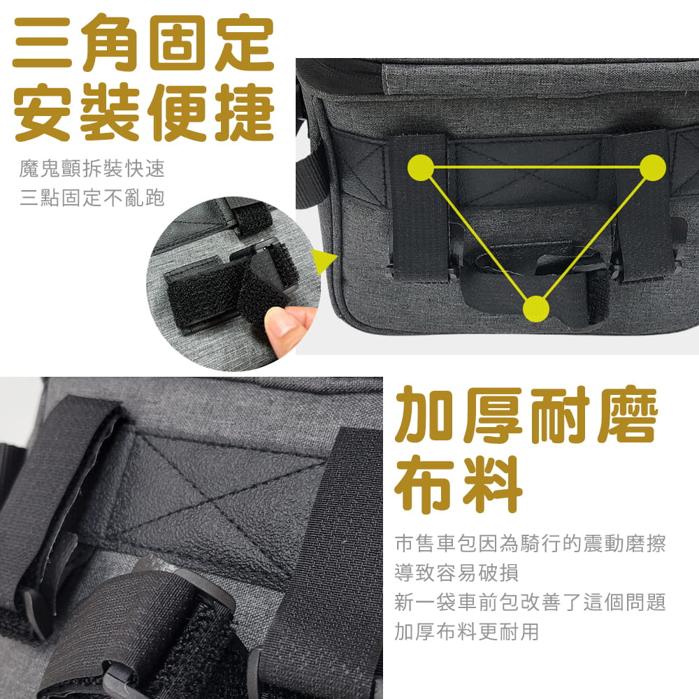 【DIBOTE】 迪伯特 自行車前掛包 防水觸控手機袋 附肩背帶 防震大容量 車把包 4