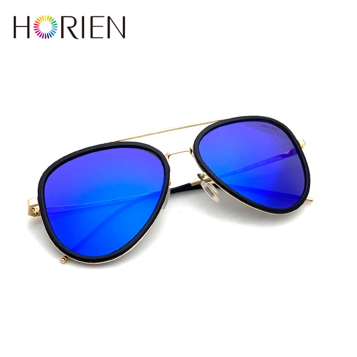 【HORIEN】海儷恩 經典復古飛行員偏光太陽眼鏡 經典藍 抗UV(N 6518 TD52) 7