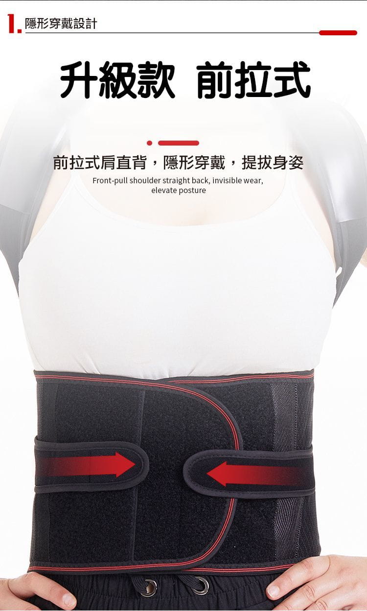 日本熱銷防駝背鋼板護腰 15