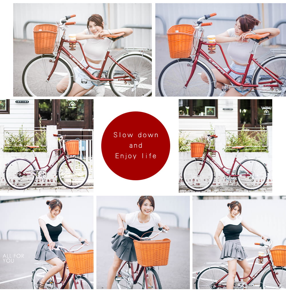 BIKEONE L4 LITE 246LADY 24吋6速 SHIMANO變速 復古時尚菜籃款淑女車 17