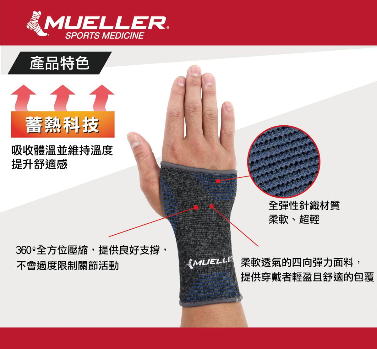 【Mueller】慕樂 FIR蓄熱科技腕關節護具 2