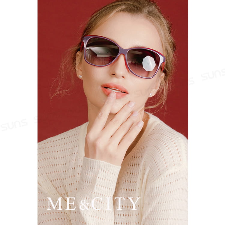 【ME&CITY】 極簡約雙色時尚太陽眼鏡 抗UV (ME 120024 H231) 2