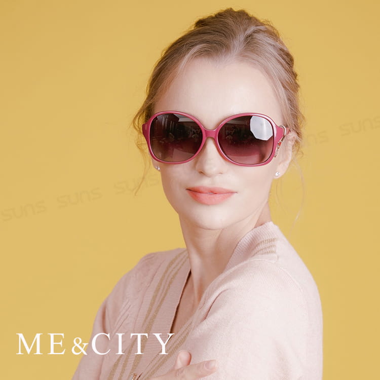 【ME&CITY】 甜美心型鎖鍊太陽眼鏡 抗UV (ME 1223 E06) 1