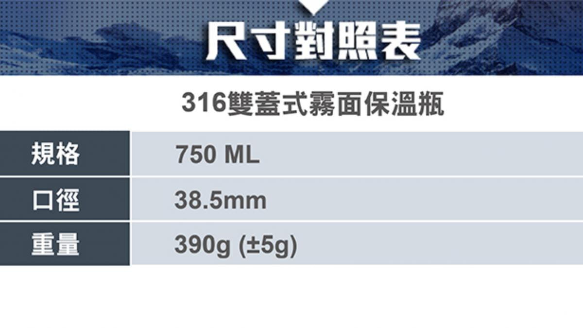 316雙蓋式霧面保溫瓶750ml(A1KTDD04N 黑/奶茶色/水壺/真空保溫瓶) 5