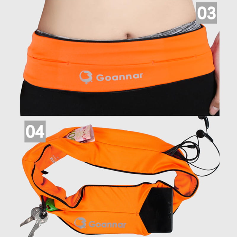 【Goannar】隱形運動腰包 健身瑜珈腰帶 手機腰包 5