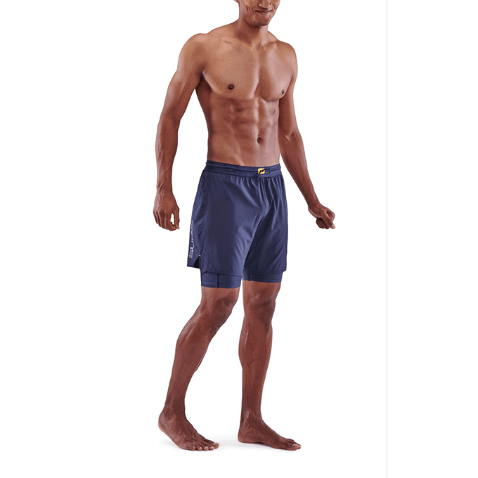 【澳洲SKINS壓縮服飾】澳洲SKINS-3系列訓練級二合一壓縮短褲(男)海軍藍ST0030107 5