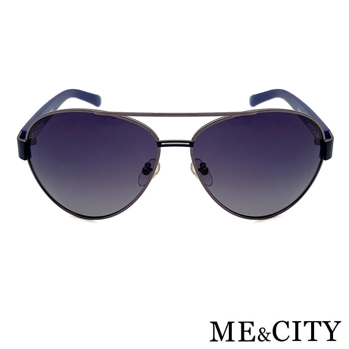 【ME&CITY】 時尚飛行員金屬偏光太陽眼鏡 抗UV(ME 1106 C08) 8