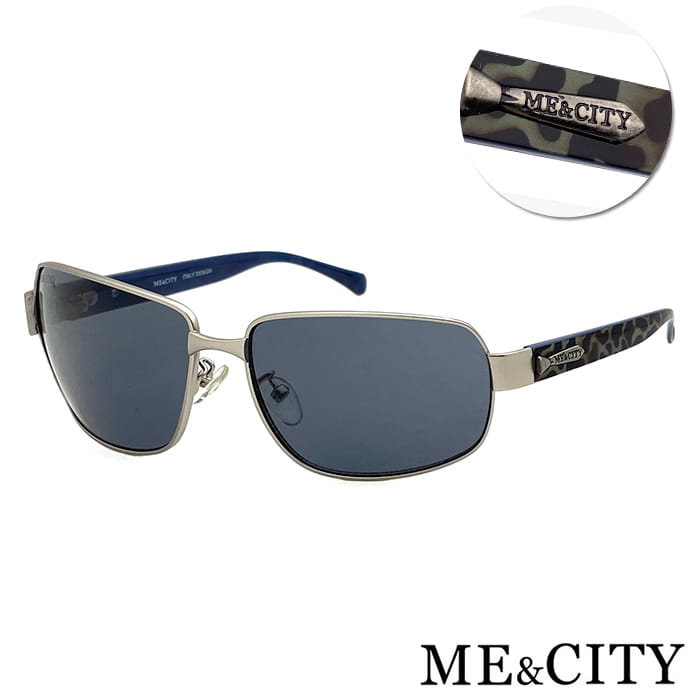 【ME&CITY】 義式紳士質感方框太陽眼鏡 抗UV (ME 110013 B611) 0