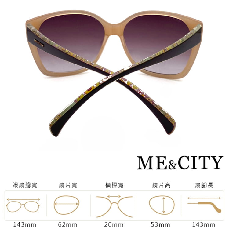 【ME&CITY】 義大利古典大框圖騰太陽眼鏡 抗UV(ME 120023 J424) 11