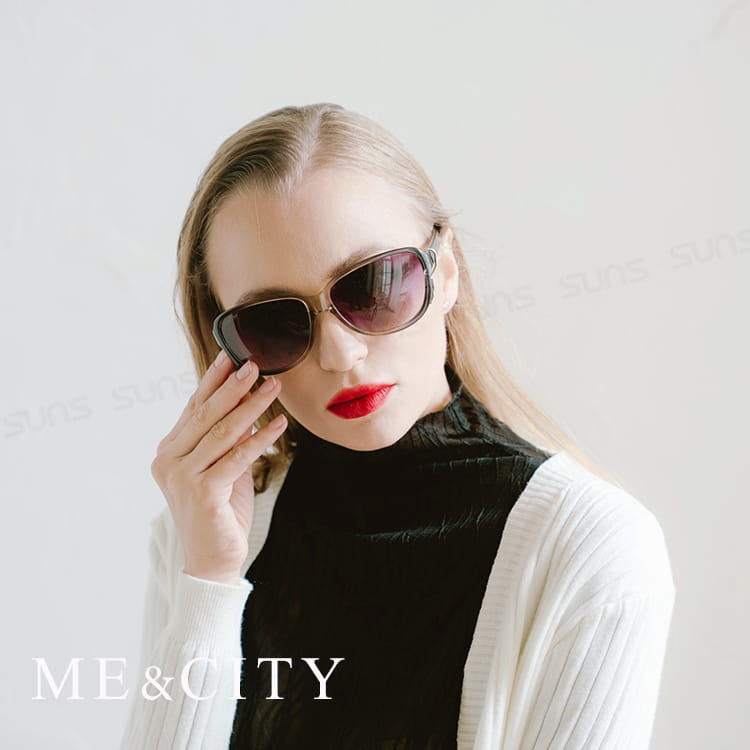 【ME&CITY】 甜美心型鑲鑽太陽眼鏡 抗UV (ME 120064 C102) 3