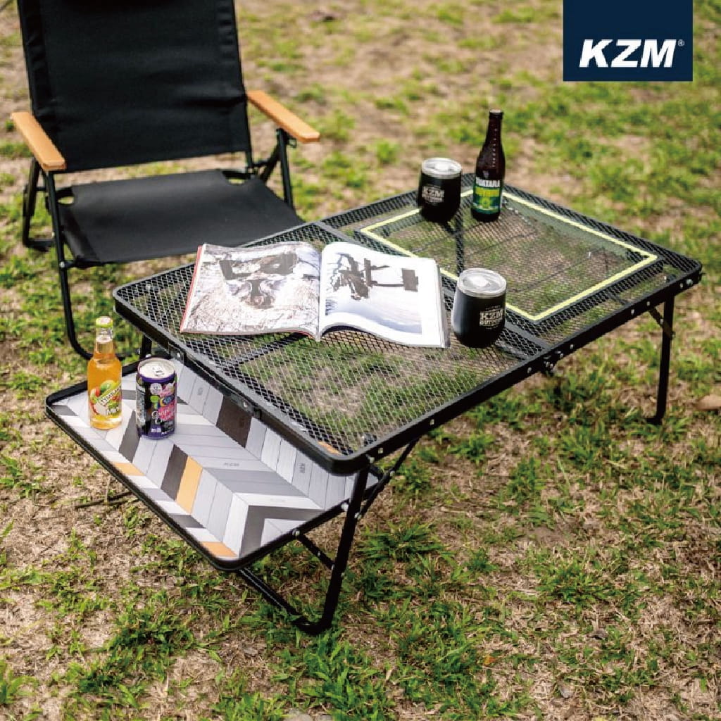 【KZM】IMS多功能鋼網燒烤桌含收納袋_K20T3U006  (悠遊戶外) 9
