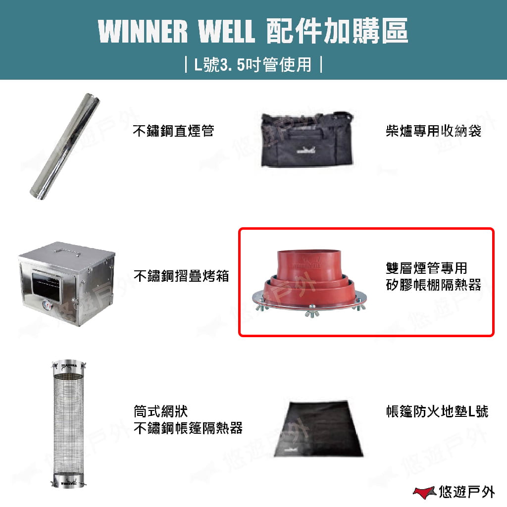 【WINNERWELL】雙層矽膠帳篷隔熱器(通用型) 悠遊戶外 1