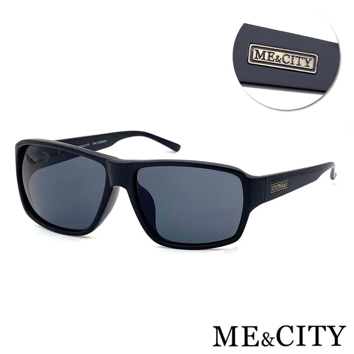 【ME&CITY】 簡約素面太陽眼鏡 抗UV400 (ME 110004 L000) 0