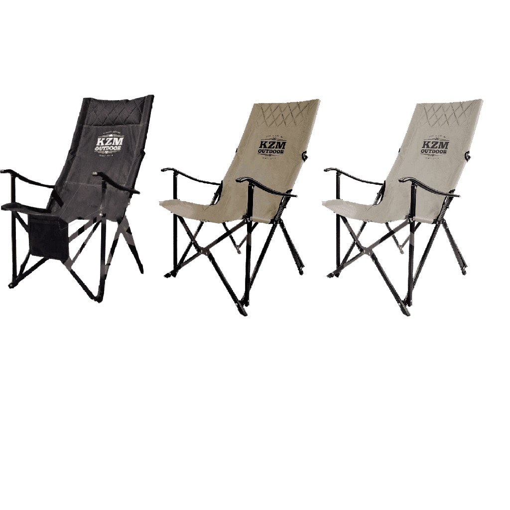 【KAZMI】極簡時尚豪華休閒折疊椅 三色可選 耐重80kg 露營椅 野餐 露營 悠遊戶外 0