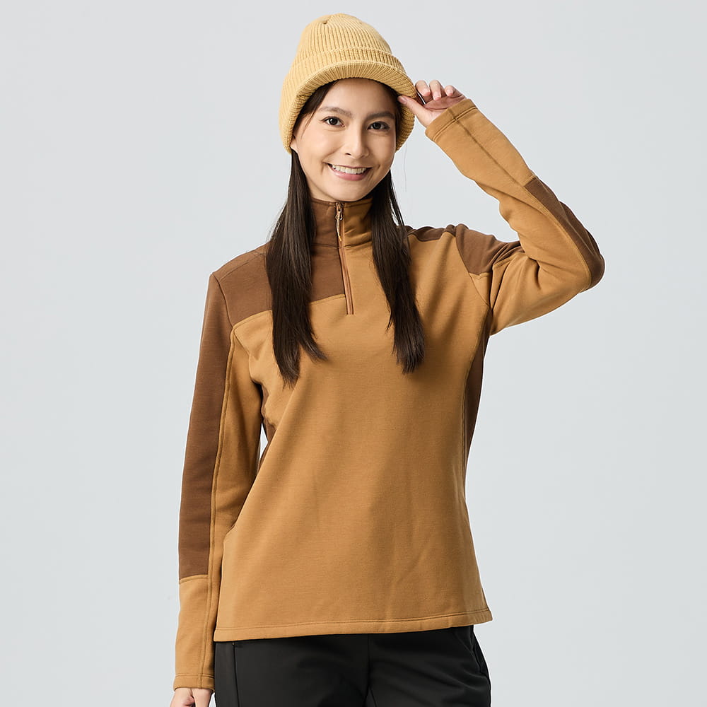 女款保暖拉鍊衫/透氣保暖(A1PS2524W中層衣/刷毛保暖/專業登山) 9