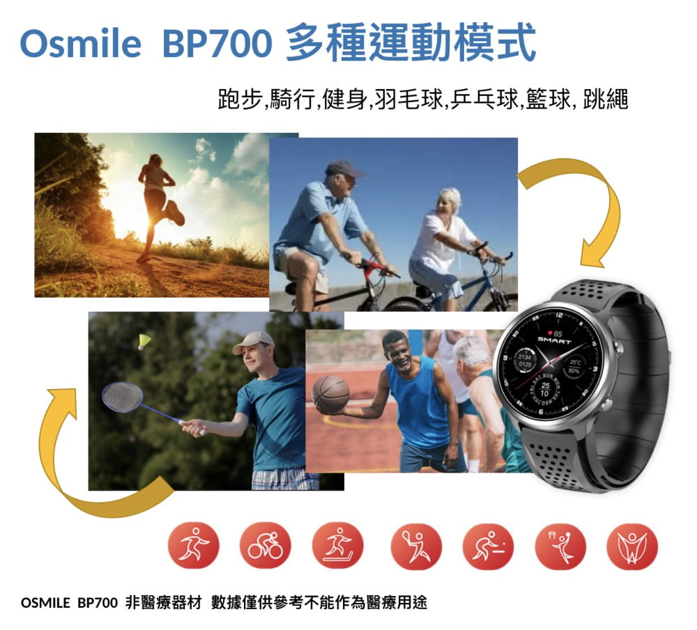 【Osmile】 BP700 銀髮氣泵式壓力健康手錶（年終禮品） 2