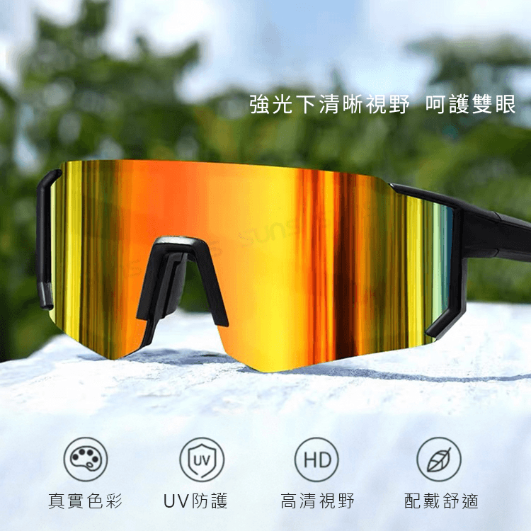 【suns】運動偏光太陽眼鏡 含內視鏡 Polarized頂級REVO電鍍 抗UV400 S160 7