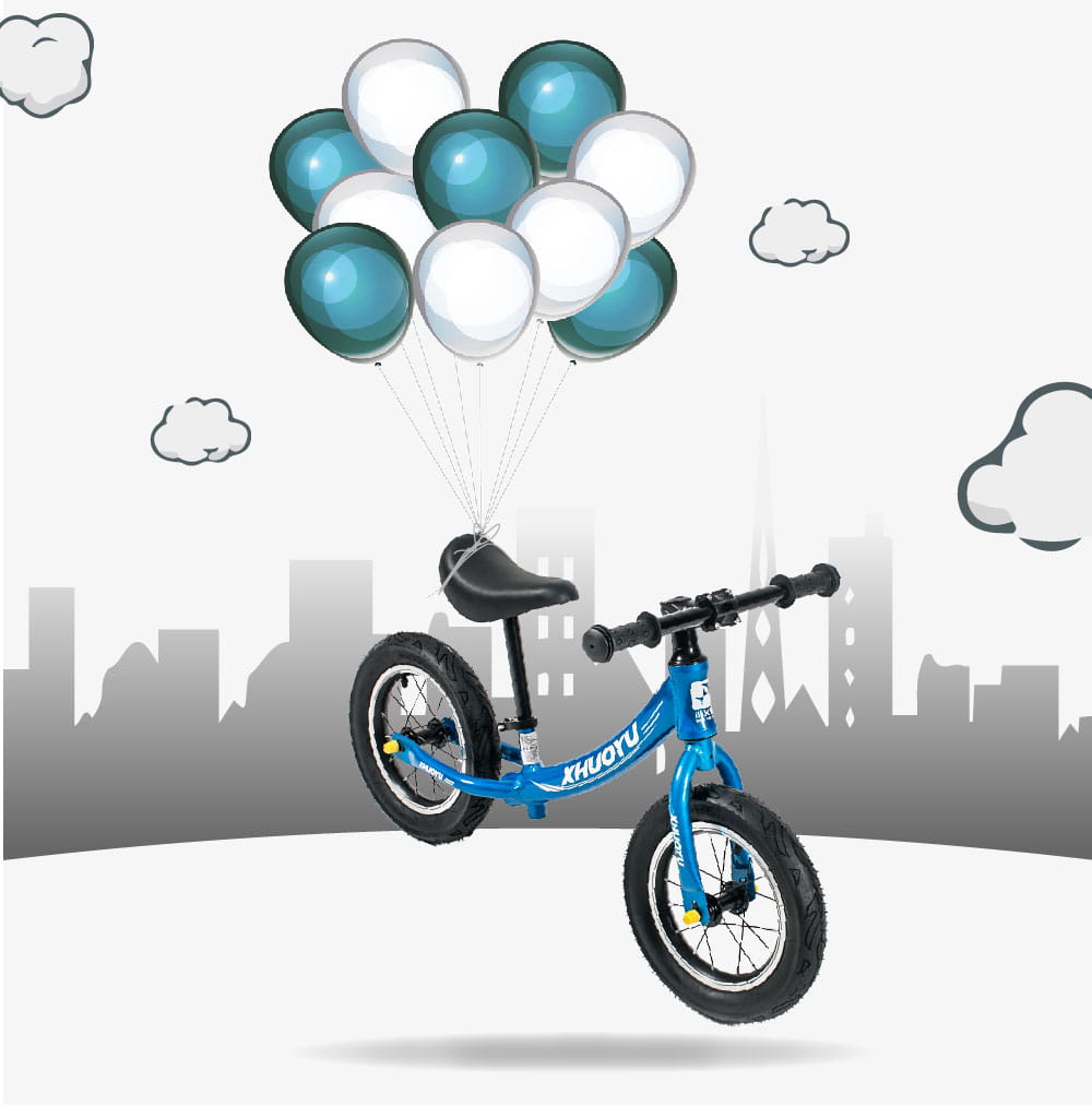 BIKEONE MINI17鋁合金平衡自行車12吋學步車滑步車童車打氣胎控制方向三色選擇 3