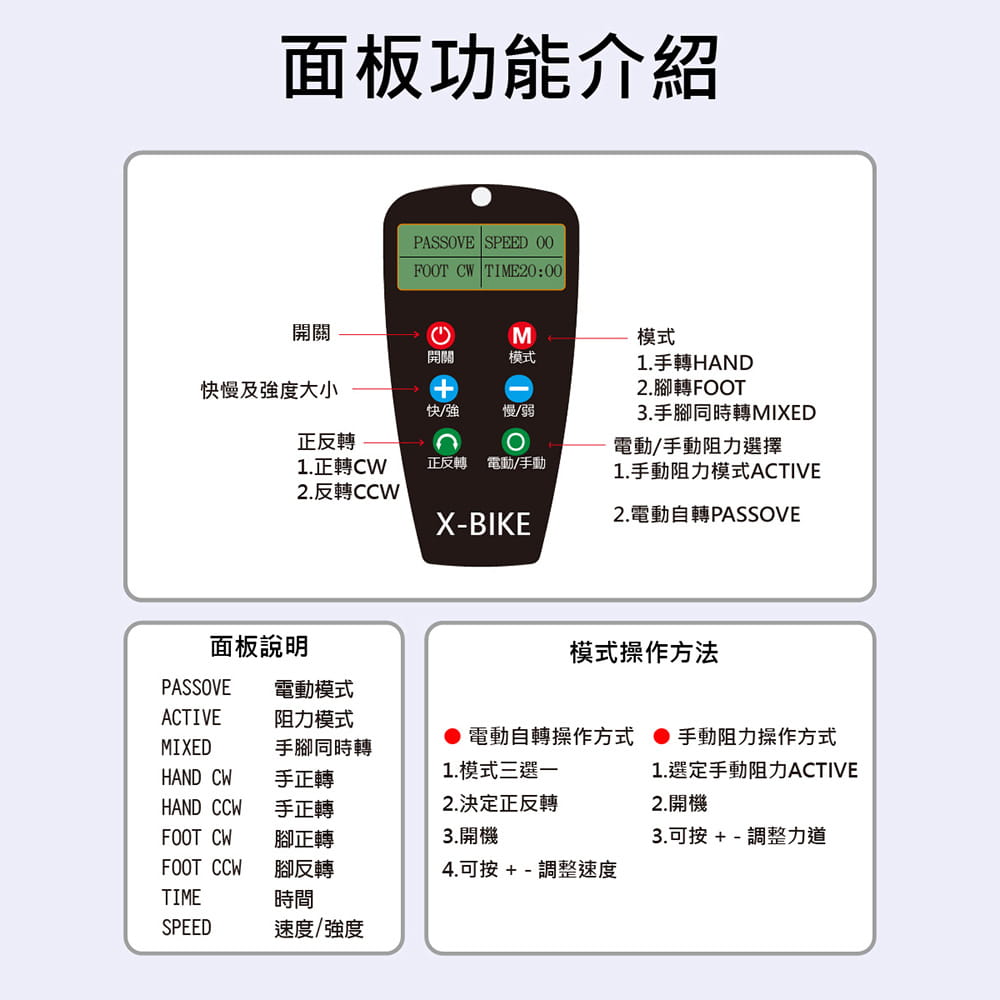 【X-BIKE晨昌】到府安裝 可調速電動手足坐臥式健身車 銀髮族適用 70506E 11