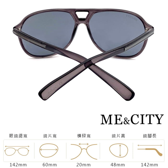 【ME&CITY】 時尚飛行員太陽眼鏡 抗UV (ME 110002 C101) 11