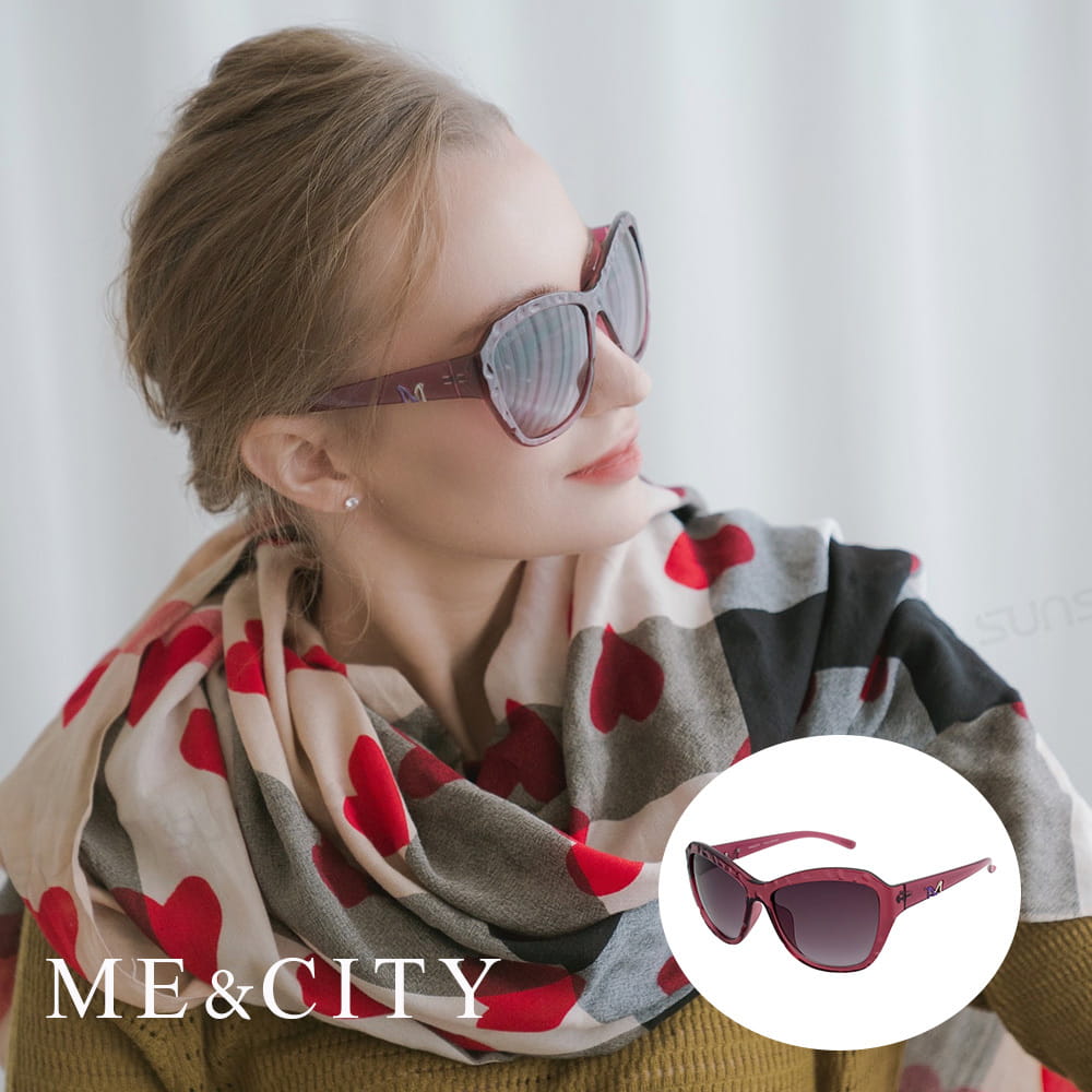 【ME&CITY】 迷情優雅歐美大框太陽眼鏡 抗UV(ME 1207 E01) 0