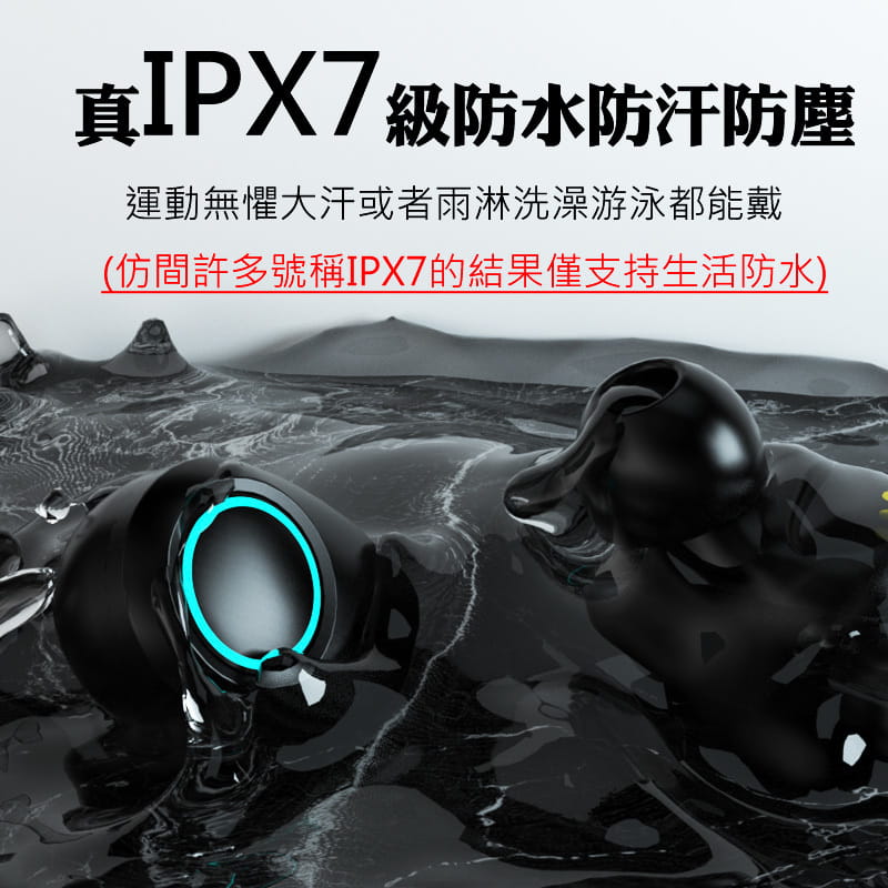 【真IPX7高防水】最新藍芽5.1運動耳機 續航150小時！ 7