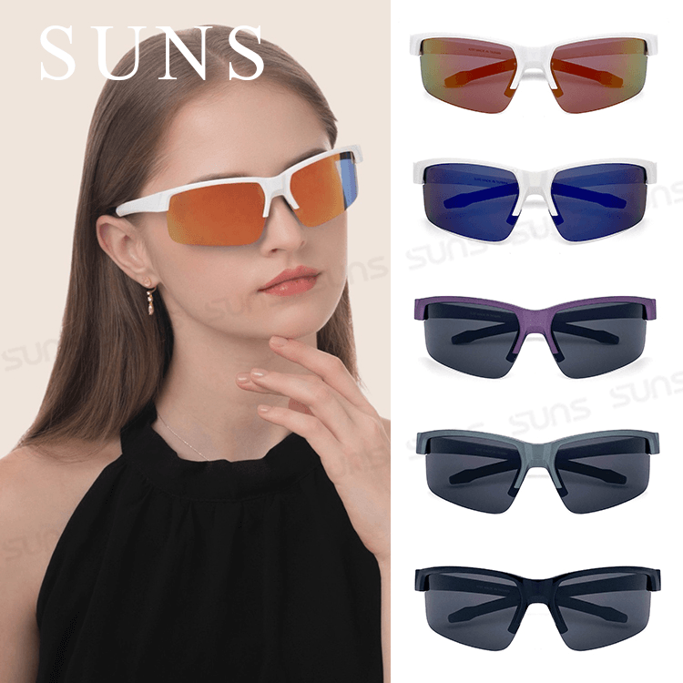 【suns】柱狀運動偏光太陽眼鏡 路跑/單車/自行車 抗UV400 S820 0