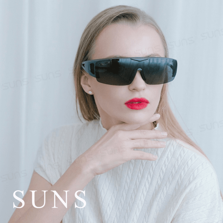【suns】休閒上翻式偏光太陽眼鏡 鋁紫框 (可套鏡) 2