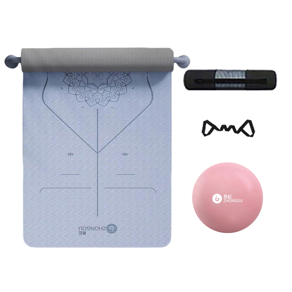 【X-BIKE買一送三】TPE防滑加厚 15MM厚185×90CM 正位線雙色瑜珈墊TP189015 5