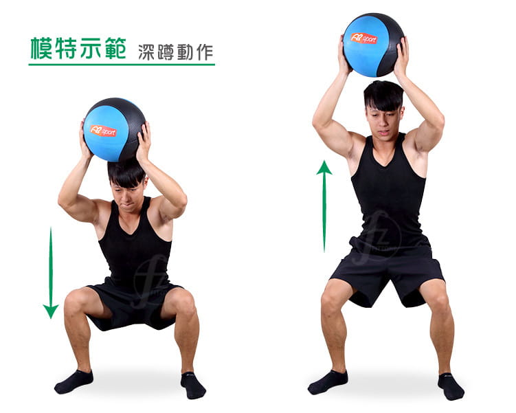 【ABSport】橡膠重力球（8KG－黑款）／健身球／重量球／藥球／實心球／平衡訓練球 5