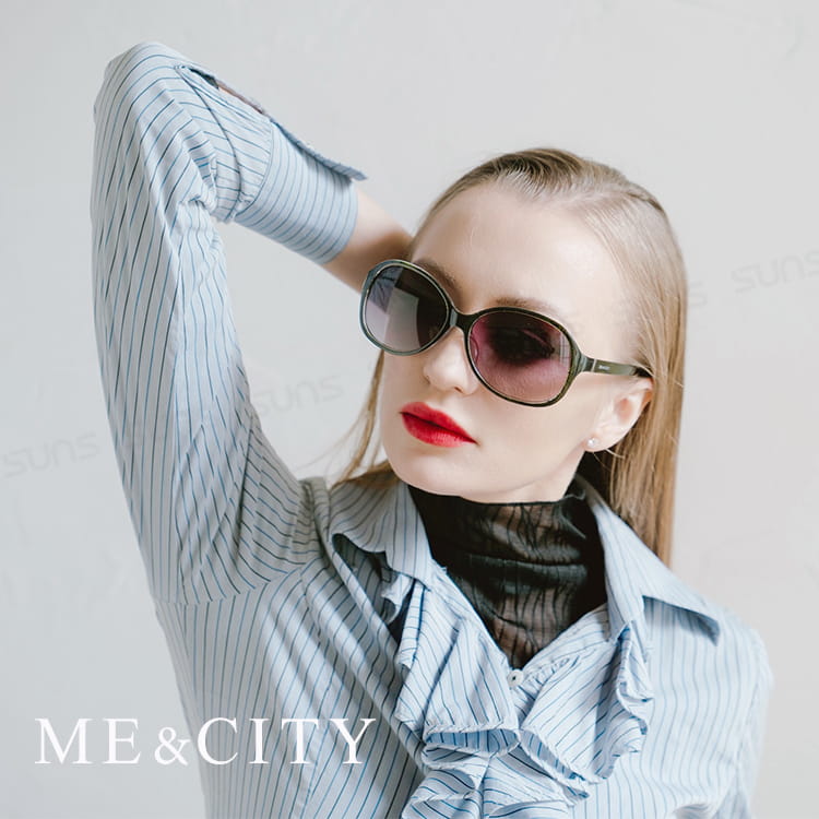 【ME&CITY】 時尚歐美透明紋路太陽眼鏡 抗UV (ME 1219 G01) 3