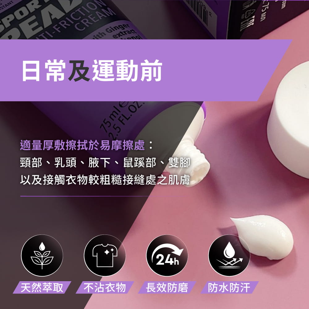 【Sport Ready】全能防護霜75ml (防摩擦膏/單車必備) 4
