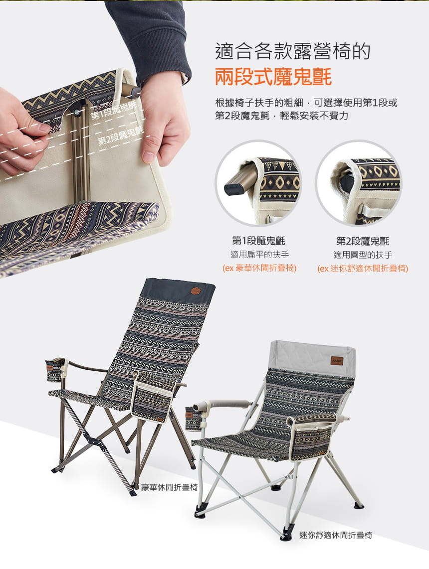 【KAZMI 】kzm彩繪民族風可拆式椅側置物袋 悠遊戶外 3