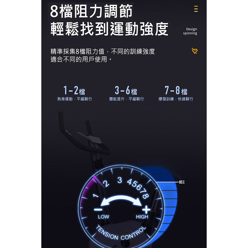 【X-BIKE 晨昌】平板磁控立式飛輪健身車 (3KG飛輪/8檔阻力/心率偵測) 60500 9