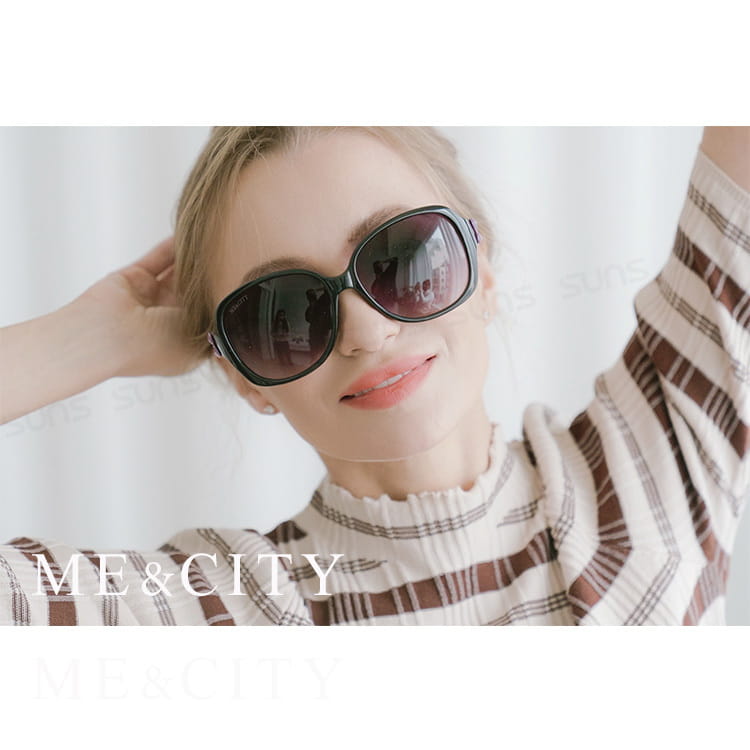 【ME&CITY】 甜美蝴蝶結造型太陽眼鏡 抗UV (ME 1225 G01) 4