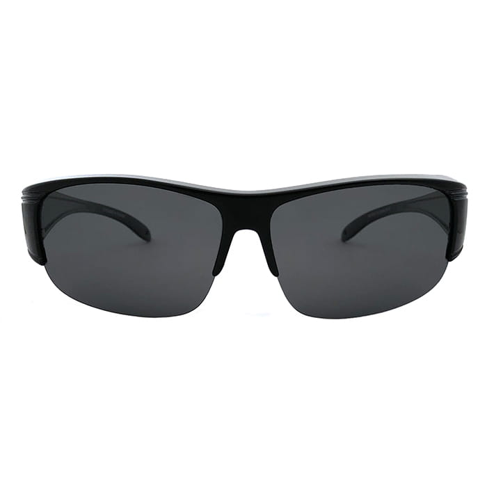 【suns】偏光太陽眼鏡 半框黑灰色 抗UV400 (可套鏡) 5