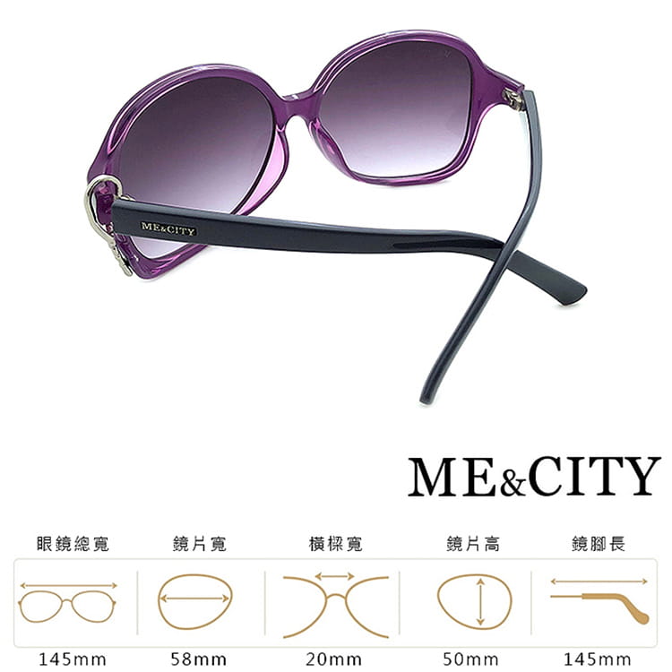 【ME&CITY】 甜美心型鎖鍊太陽眼鏡 抗UV (ME 1223 H05) 11