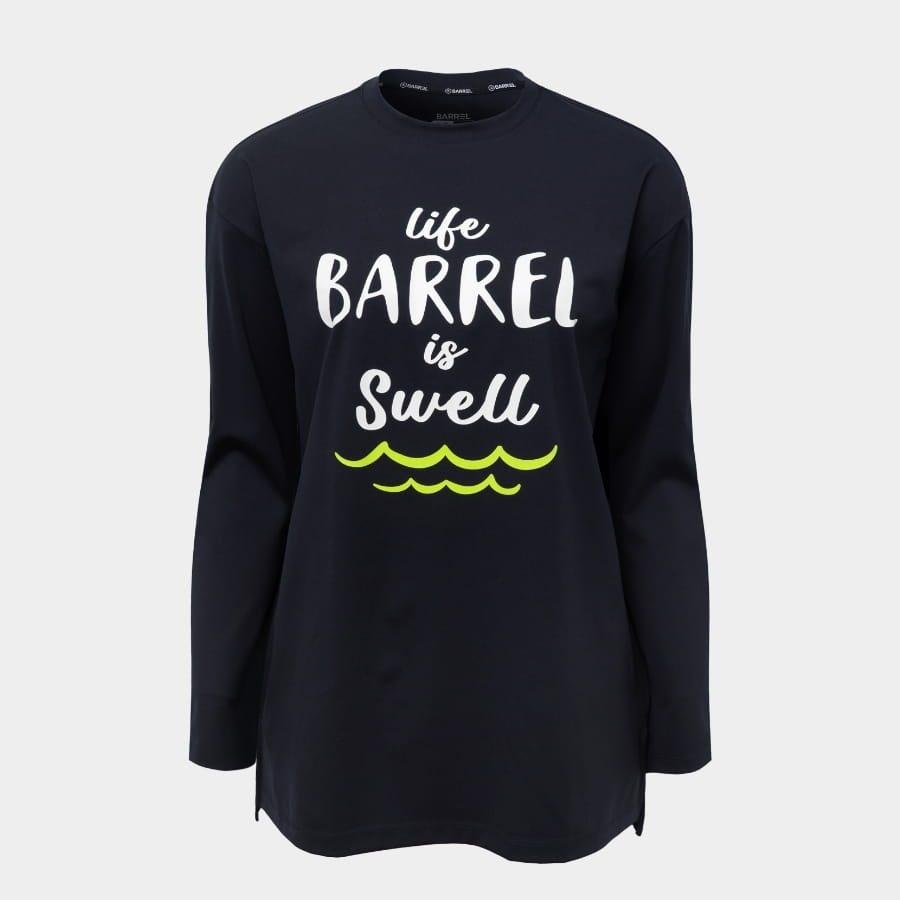 【BARREL】悠閒女款寬版長袖上衣 #BLACK 2