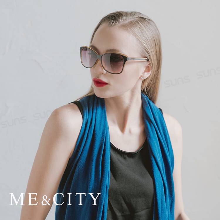 【ME&CITY】 極簡約雙色時尚太陽眼鏡 抗UV (ME120024 J021) 5