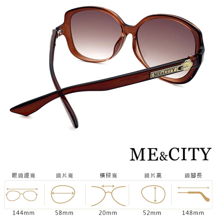 【ME&CITY】 歐美綴飾漸層系列太陽眼鏡 抗UV(ME 120010 J121) 7